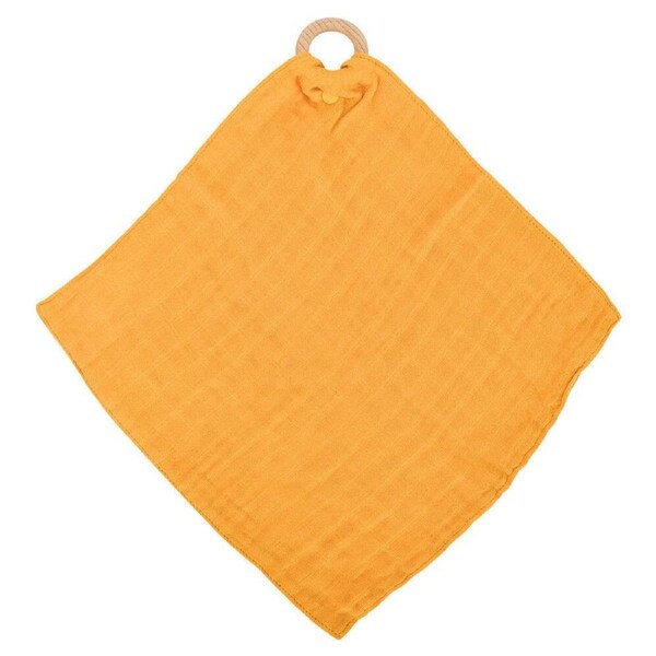 Annabel Trends Muslin Security Blanket Baby/Infant Blankie 32x32cm Mustard
