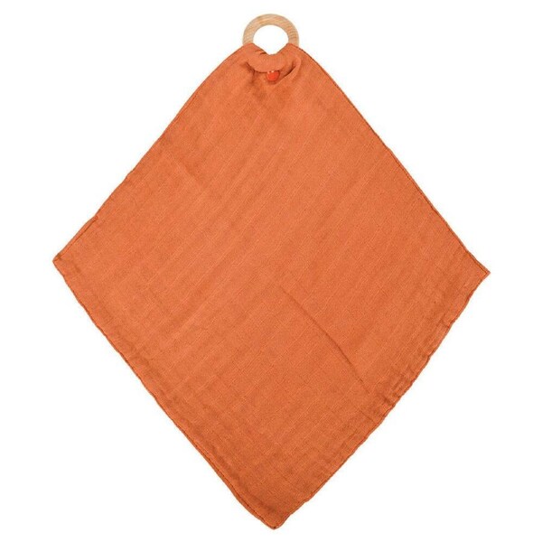 Annabel Trends Muslin Security Blanket Baby/Infant Blankie 32x32cm Rust