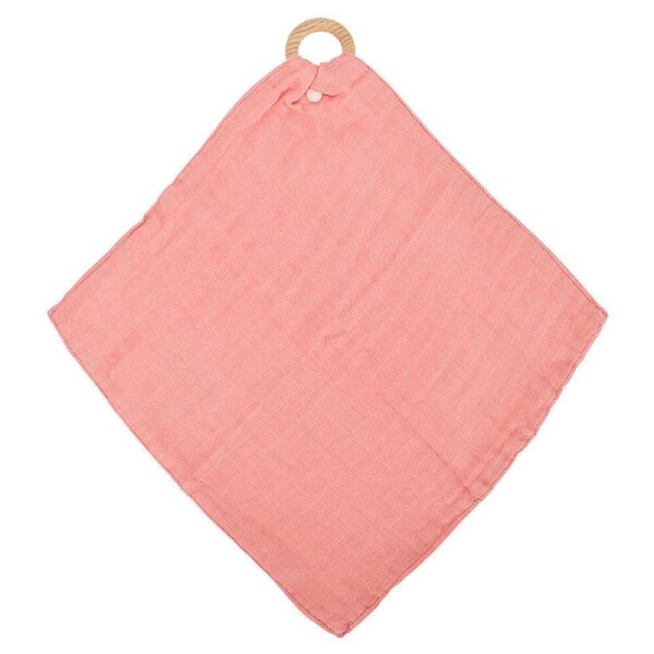 Annabel Trends Muslin Security Blanket Baby/Infant Blankie 32x32cm Coral