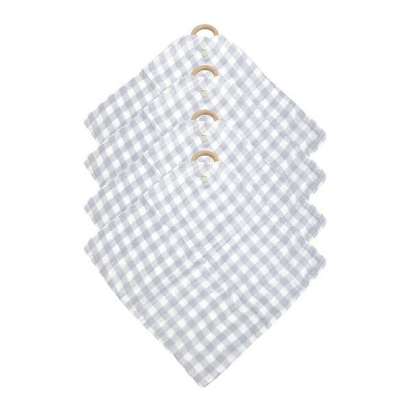 4PK Annabel Trends Muslin Security Blanket Baby/Infant Blankie 32x32cm Blue