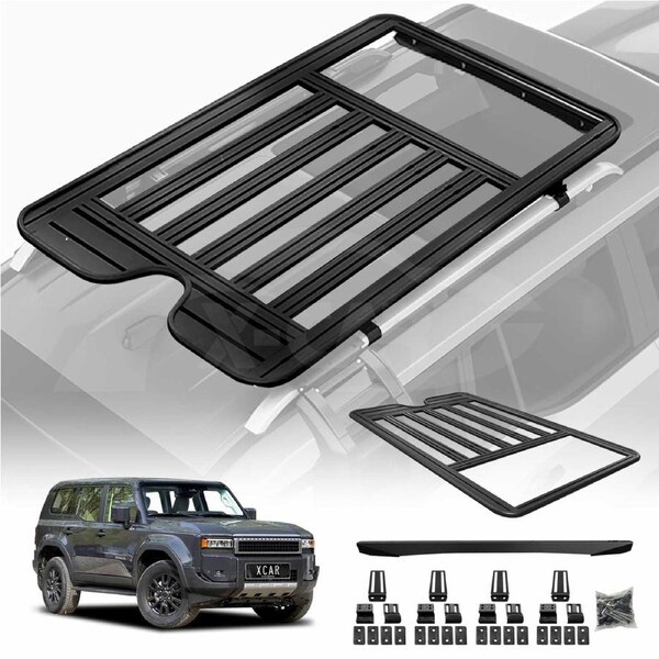 Roof Luggage Rack for Toyota Prado 250 Series VX/Kakadu/Altitude 2024-2025 Multi-Functional Expansion Platform Aluminum Alloy