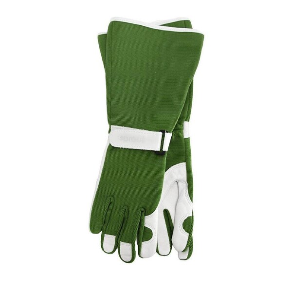 2pc Annabel Trends Sprout Long Sleeve Garden Planting/Pruning Hand Gloves Olive