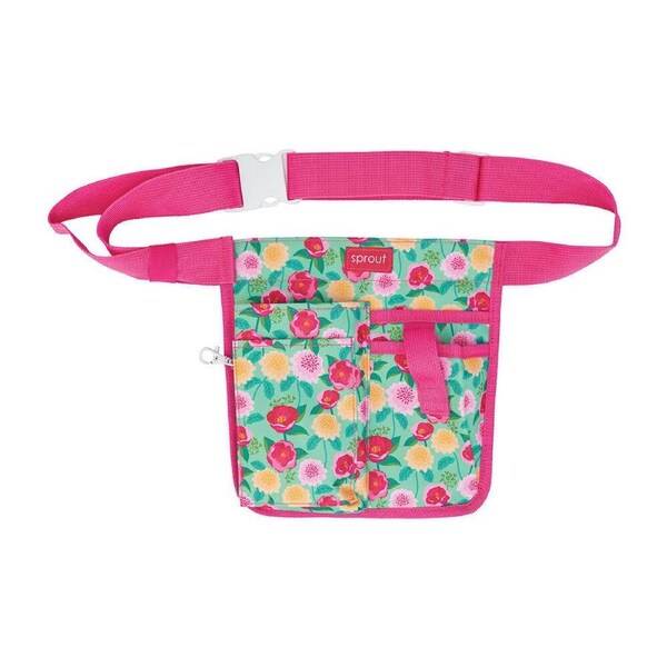 Annabel Trends Sprout Half Waist Garden Tool Holder Belt Bag Camellias Mint