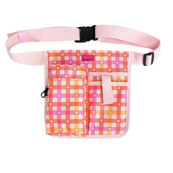 Annabel Trends Sprout Half Waist Garden Tool Holder Belt Bag Daisy Gingham