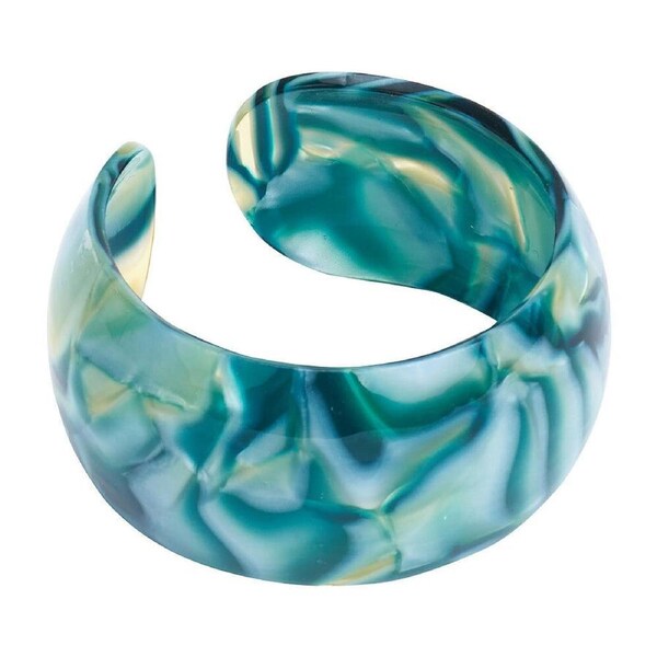 Annabel Trends Tamed Cuff Bangles Women Wristband Accessory 7x3cm Malachite