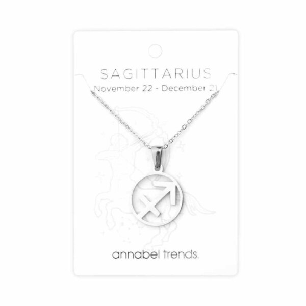 Annabel Trends Stainless Steel Pendant Zodiac Sagittarius Unisex Accessory