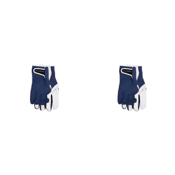 4pc Annabel Trends Second Goat Skin Gardening/Work Gloves Unisex 25x11cm Navy