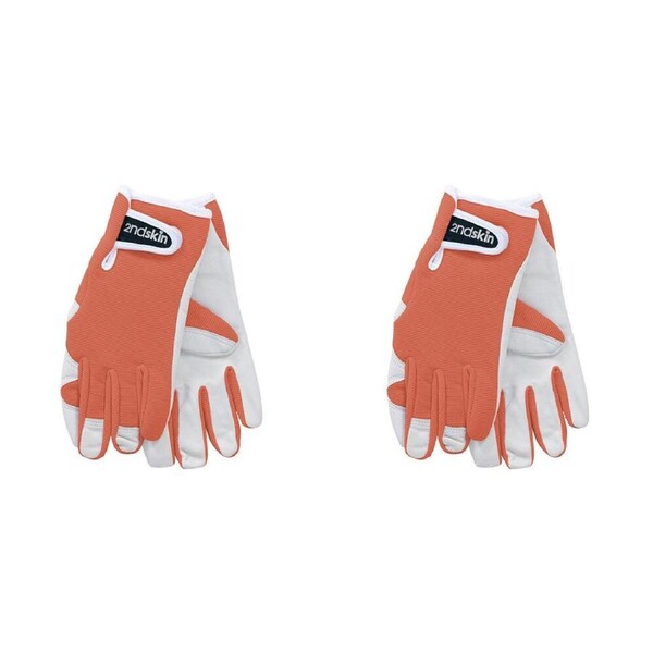 4pc Annabel Trends Second Goat Skin Gardening/Work Gloves 25x11cm Terracotta