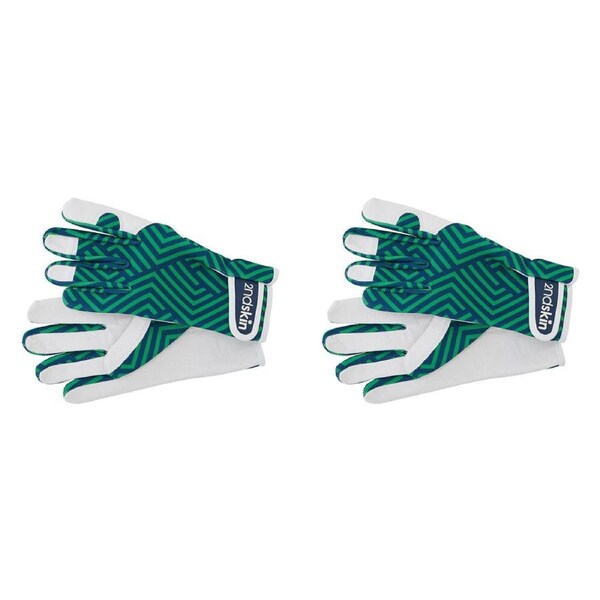 4pc Annabel Trends Second Goat Skin Garden Gloves Unisex 25x11cm Design Zig Zag