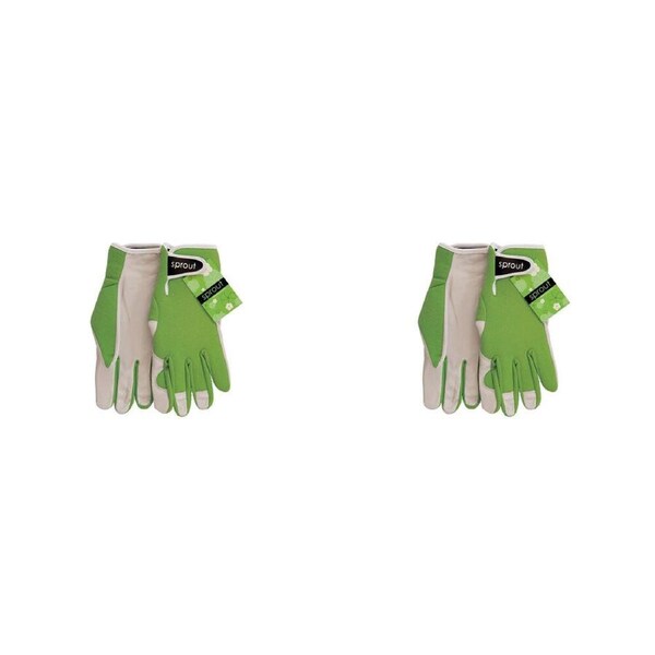 4pc Annabel Trends Sprout Goatskin Protective Garden/Planting Gloves Olive