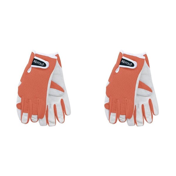 4pc Annabel Trends Sprout Goatskin Garden/Work Soft Outdoor Gloves Terracotta