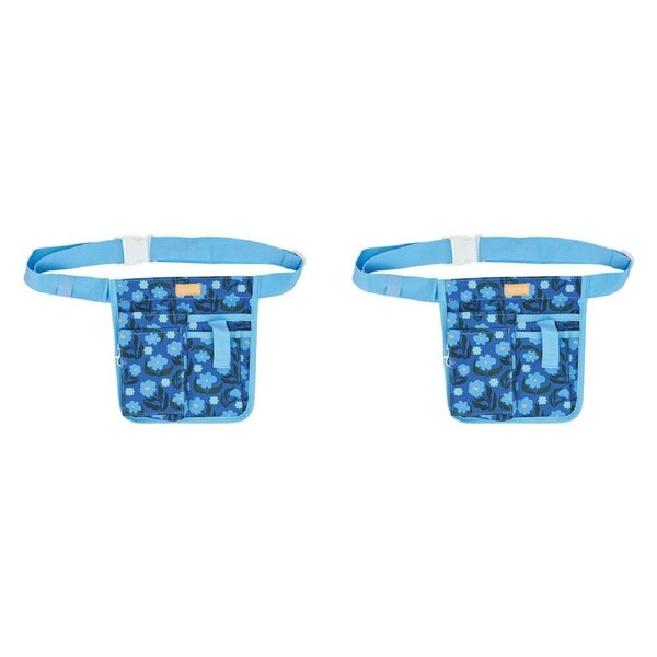 2PK Annabel Trends Sprout Half Waist Garden Tool Belt Bag Nocturnal Blooms