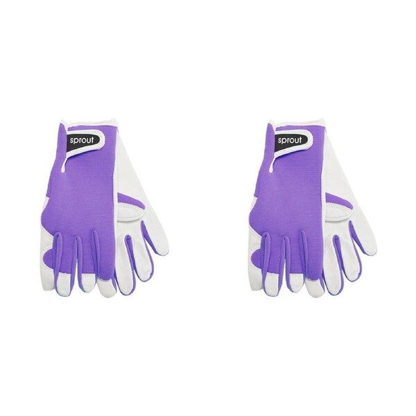 4pc Annabel Trends Sprout Goatskin Protective Garden Planting Glove Jacaranda