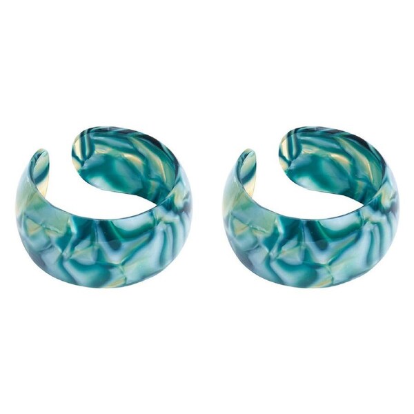 2PK Annabel Trends Tamed Cuff Bangles Women Wristband Accessory 7x3cm Malachite