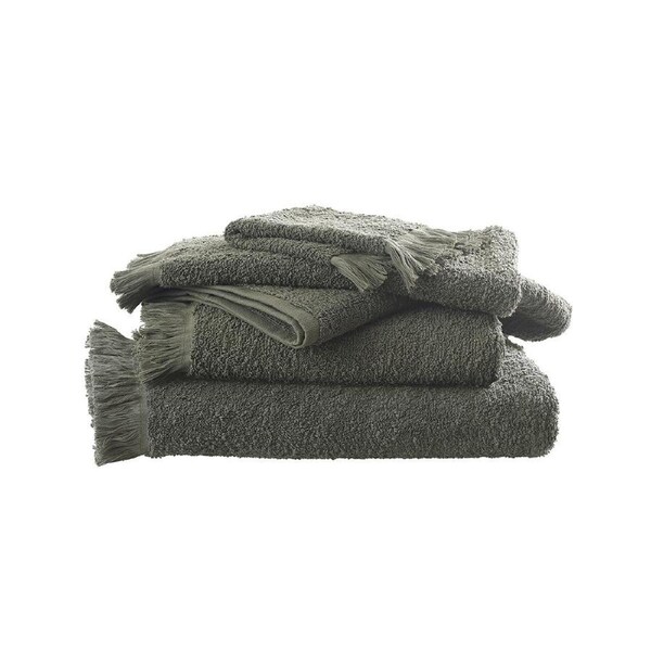 4PK MM Linen Tusca Lichen Soft Cotton Face Washer 700GSM Home/Bathroom 33x33cm