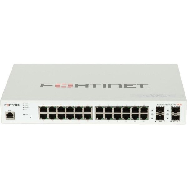 Fortinet FortiSwitch 200 FS-224E-PoE 24 Ports Manageable Ethernet Switch - Gigabit Ethernet - 1000Base-X, 10/100/1000Base-T - 3 Layer Supported - - 4