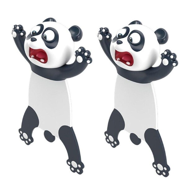 2pcs Cute 3D Panda Bookmarks Creative Animal Bookmarks for Reading Lovers