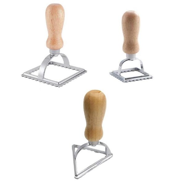 3pcs Dumpling Skin Embossed Moulds Biscuit Stamped Lace Moulds for Baking