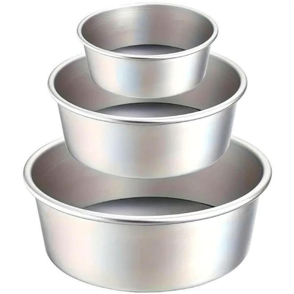 3pcs Round Cake Mould Set Nonstick Baking Tools for Home Kitchen Bakeware
