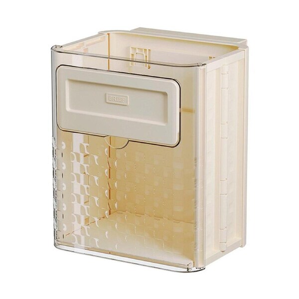 Wall Mounted Folding Wastebasket Space Saving for Kitchen Bathroom Household Use