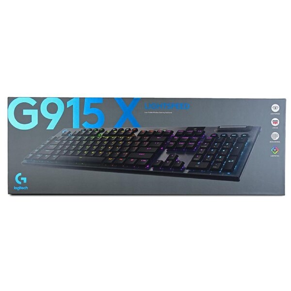 Logitech G915 X Lightspeed Wireless Gaming Keyboard - Black English Linear (920-012699)