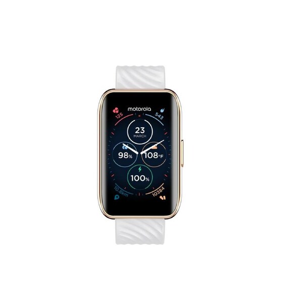 Moto 40 Smartwatch - Rose Gold/White