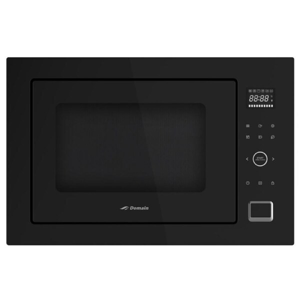 Domain Premium 34L Built In Black Glass Microwave, Grill and Convection - 600mm
