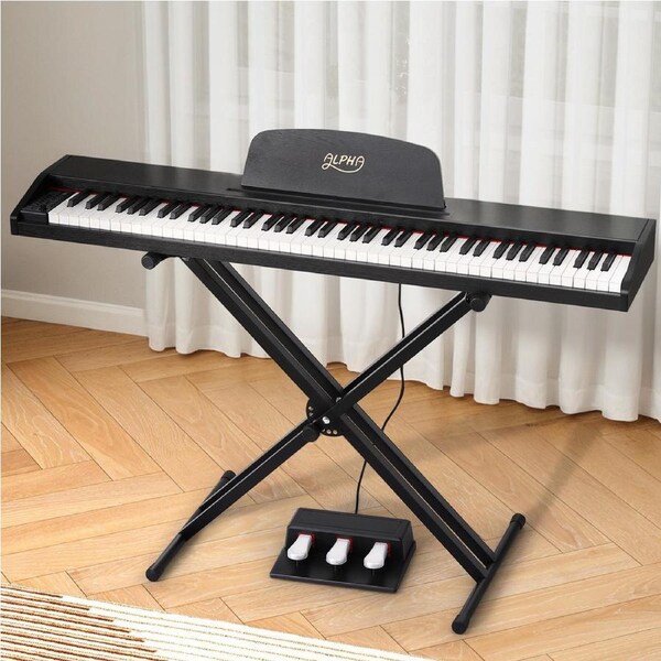Alpha 88 Keys Digital Piano Keyboard Electronic w/ Stand