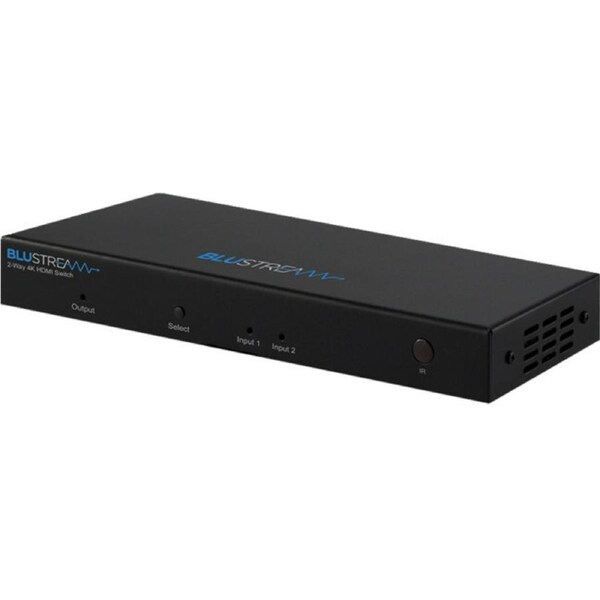 BluStream 2 IN 1 OUT HDMI 2.0 Switch 4K UHD 60Hz RCA & Analogue Audio L/R 5V