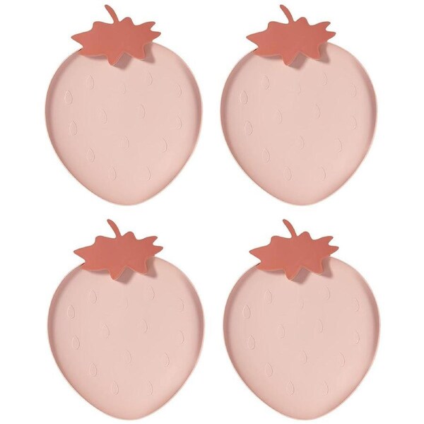 4pcs Fruit Plate Set for Home Living Room Snacks Candy Tray Decorative Use