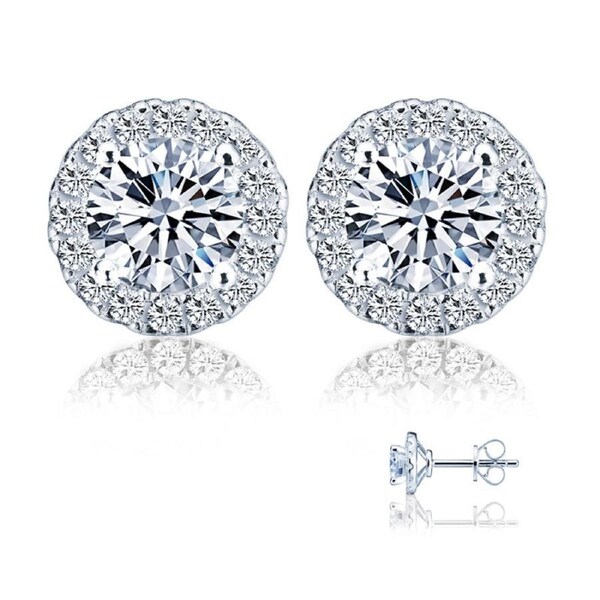 Nevenka Moissanite Stud Earrings 0.5CT 925 Sterling Silver Lab Created Diamond Platinum Screw Back Jewelry For Women-128