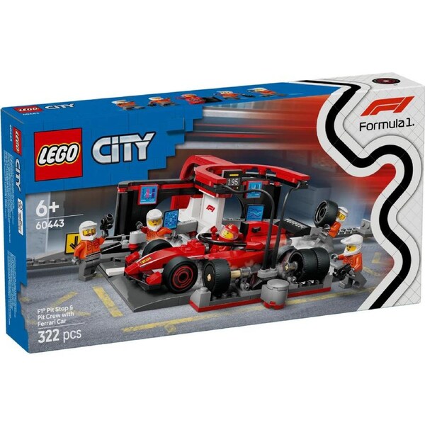 Lego City - F1 Pit Stop & Pit Crew with Ferrari Car