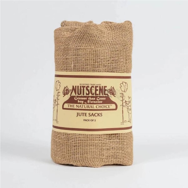 Hessian Jute Garden Sacks / Storage Bags - pack of 2 - Nutscene