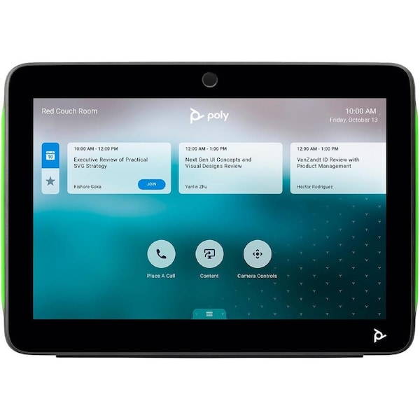 Hp Poly Tc10 2-In-1 Touchpanel For Room Scheduling & Meeting Room Touch Controller (Black)