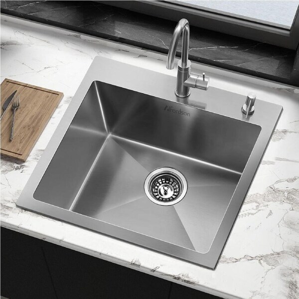 ALFORDSON Kitchen Sink 53x50cm Stainless Steel Basin Single Bowl