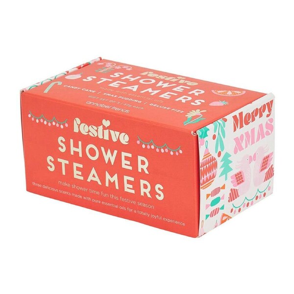 3pc Annabel Trends Festive Shower Steamer Womens Self Care Gift Box Set Xmas