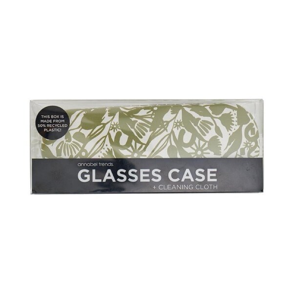 Annabel Trends Glasses Protector Hard Case/Cloth Combo 15cx6cm Abstract Gum
