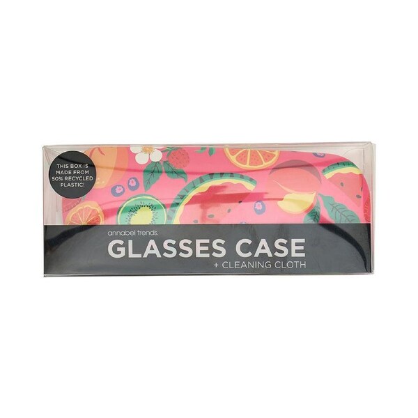Annabel Trends Glasses Protector Hard Case/Cloth Combo 15cx6cm Tropicana