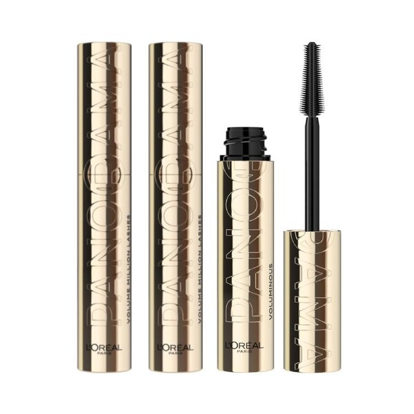 3 x L'Oreal Paris Volume Million Lashes Panorama Mascara 9.9mL - Dark Brown