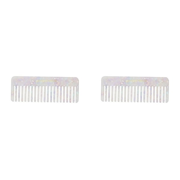 2PK Annabel Trends Tamed Hair Comb Womens Accessory 15cm Pearl Confetti