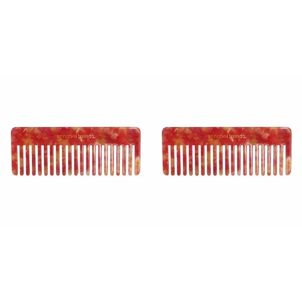 2PK Annabel Trends Tamed Hair Comb/Brush Women's Accessory 15cm Sherbet