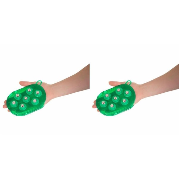 2PK Annabel Trends Feel Well Massage Hand Glove Muscle Relief 11x15cm Green