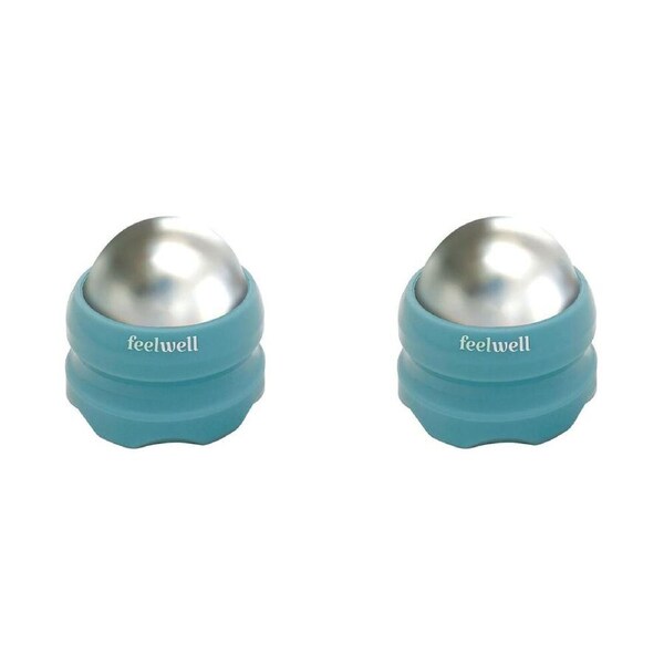 2PK Annabel Trends Feel Well Chillable Gel Massage Ball Stress 7x6.5cm Blue