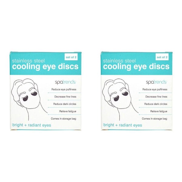 2PK Annabel Trends Spa Trends Cooling Eye Discs Spa Relax/Relief w/ Storage Bag