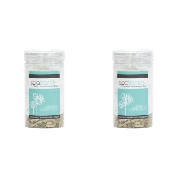 2PK Annabel Trends Spa Trends Pedicure Foot Soak Tablet 6.5x12.5cm Peppermint