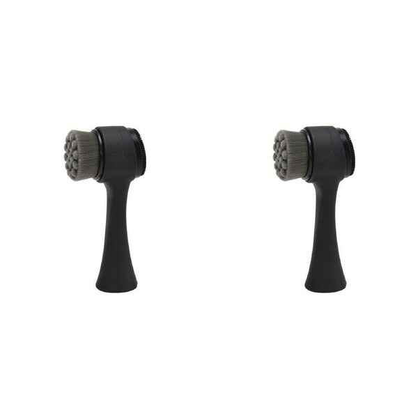 2PK Annabel Trends Facial Cleansing Brush/Massager Mens Grooming 13x6.5cm Black