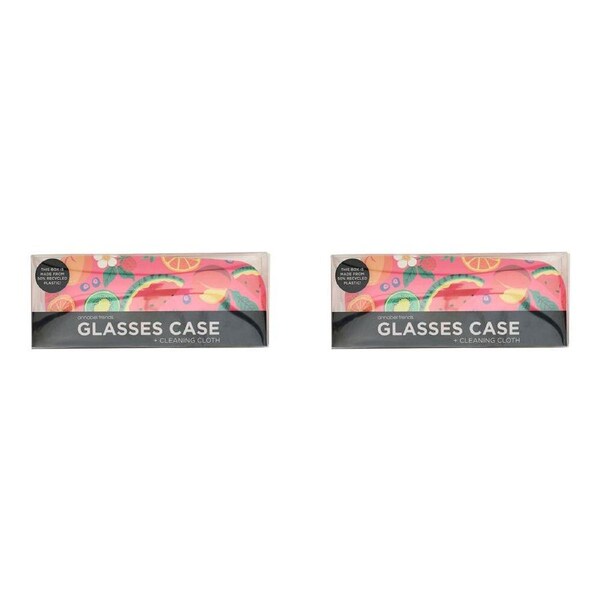 2PK Annabel Trends Glasses Protector Hard Case/Cloth Combo 15cx6cm Tropicana