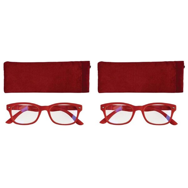 2PK Annabel Trends iSee Reader Blue Light Optical Eyewear Eye Protection +0 Red