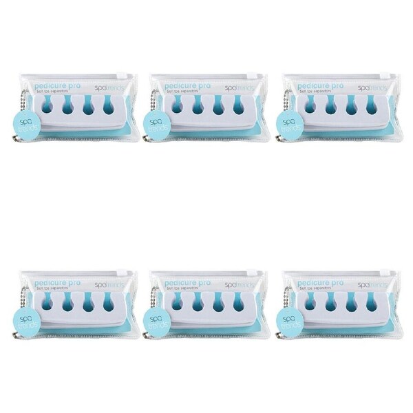 6PK Annabel Trends Spa Trends Toe Separators Spreader Pedicure/Manicure Tool WHT