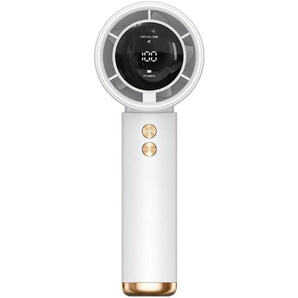 Compact Handheld Turbo Fan with Convenient USB Charging White